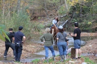 Production Still from Templeton Thompson"Get That Pony Rode" Music Video Shoot ©2012 Jen Stamps