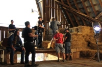 Production Still from Templeton Thompson"Get That Pony Rode" Music Video Shoot ©2012 Jen Stamps